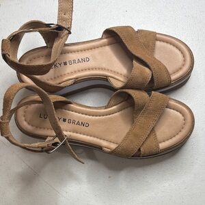 Lucky Brand Brown Suede Women's Sandals